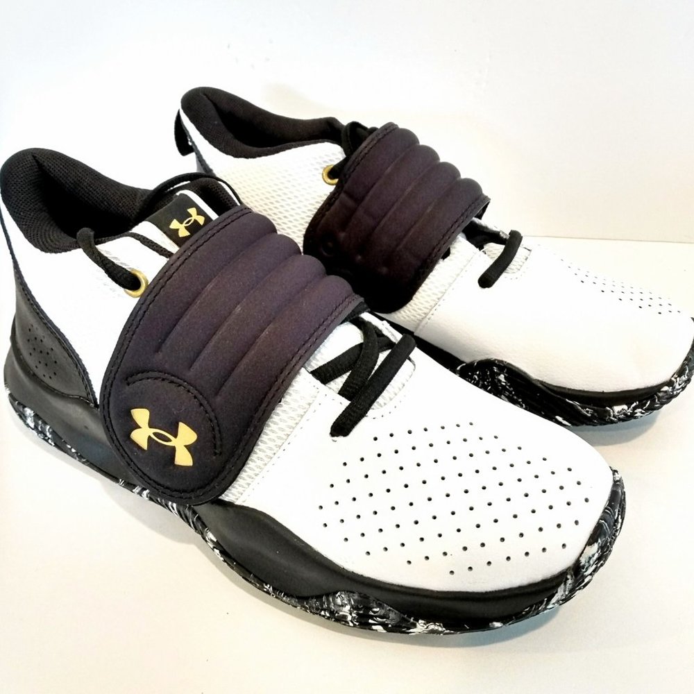 UNDER ARMOUR UA GS Zone BB Kids Sneakers 7Y Athletic Blk/White